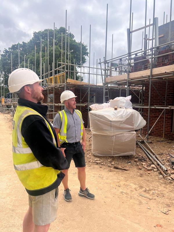 On site with Chris Sheehan, Construction Manager at Imperial Homes.